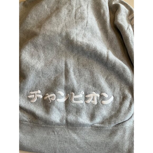 Champion Mens Medium Grey Hoodie With Multilingual "Champion" & "Campeón" Text - Picture 6 of 7